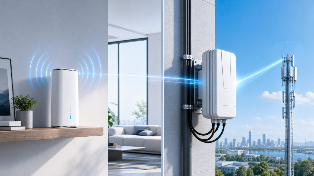 Indoor and outdoor 5G CPE comparison for fixed wireless access deployments